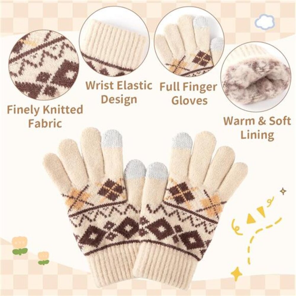 4 Pcs Kids Winter Beanie Hat Gloves Scarf Sock Set - Picture 5 of 7